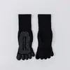 Calcetines de yoga de cinco dedos para mujer, calcetines antideslizantes profesionales para Pilates, calcetines de entrenamiento para otoño e invierno, deportes de interior y fitness, calcetines de dedos separados