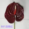 Flor Artificial Decorativa de Anturio Rojo Tallo Único, Impresa en 3D con Tacto Realista, Adecuada para Decoración del Hogar, Arreglos de Boda y Decoración Suave