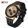 OFNS O'Fannie's Nuevo Reloj para Hombre Multifuncional Deportivo Tres Ojos Seis Manecillas Moda Luminoso para Mujer