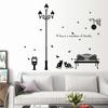Fabricantes de pegatinas de pared al por mayor nuevas farolas debajo del gato dormitorio sala de estar pegatinas de pared decorativas extraíbles SK9180
