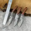 Mango de Cuchillo de Fruta Cuchillo de Carne Pelador de Res y Cordero Filoso Cuchillo Pelador de Fruta Acero de Damasco Navaja Plegable Cuchillo Multiusos