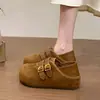 Nova sandália feminina estilo Birkenstock outono, uso de duas maneiras, fivela de cinto, casual, sola macia, 2026, estilo coreano, sola grossa, aumento de altura, bico fechado