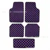 Alfombrillas de coche a cuadros para coche Temu transfronterizas, terciopelo de cristal, resistentes a la suciedad, fáciles de limpiar, terciopelo de bucle, alfombrillas decorativas simples para coche
