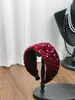 Diadema Lentejuelas Ultra Ancha Otoño e Invierno 2025 Corona Alta Parte Superior Diadema de Gama Alta Ligera Cubierta para Lavado Facial Paquete de Cabello Blanco para Mujeres