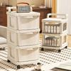Estante de Almacenamiento con Carrito Tipo Cajón Transparente Transfronterizo Gabinete de Almacenamiento para Snacks, Juguetes, Artículos para Bebé con Ruedas para Almacenamiento de Artículos Varios