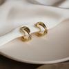 Pendientes Retro Dorados Mate en Forma de C para Mujer, Pendientes Nuevos de Moda de Alta Gama, Pendientes Populares Estilo Coreano