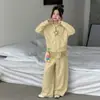 Conjunto de Sudadera para Niña Otoño/Invierno Estilo 2026 Chica Dulce Estilo Coreano Niños Talla Mediana a Grande Terciopelo de Arroz Pegajoso Conjunto de Cubre Trasero con Plus Terciopelo