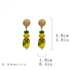 Pendientes Artísticos Retro Asimétricos de Corazón de Joyería Vintage de Segunda Mano Pendientes Trendy Coloridos de Perla de Vidrio Resistentes