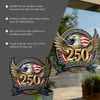 Adesivo para Vidro de Carro Retrô Americano Águia Bandeira 250º Aniversário Adesivo Decorativo Criativo Portátil para Vidro de Carro
