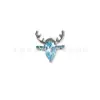 Pendientes de Titanio de Moda F136 Aleación de Titanio Cuerno Stud Zirconia Incrustada G23 Titanio Stud para Labio Stud para Hélice de Oreja Joyería para Piercing Corporal