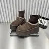 Botas calcetín de suela gruesa estilo coreano con forro polar para abrigar, Botas de nieve de suela gruesa, Novedad Invierno 2026, Botas cortas casuales que aumentan la altura para personas bajas