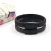 Pulseira de Couro Tecida com Padrão de Diamante de Cor Sólida e Fecho Magnético, Pulseira Masculina Retrô Europeia e Americana, Acessório de Negócios Versátil