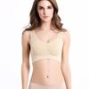 Encaje de comercio exterior talla grande chaleco doble capa sin costuras sin aros sujetador deportivo yoga mujeres sujetador para dormir
