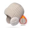 9954 Chapéu de Lã Tricotado Quente à Prova de Frio de Inverno para Homens e Mulheres com Proteção de Orelha de Veludo Chapéu de Lã Engrossado Transfronteiriço
