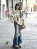 Sudadera Chic Japonesa Perezosa de un Hombro Dulce y Picante para Mujer Primavera y Otoño 2025 Delgado Holgado Casual Adelgazante
