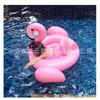 Anillo flotador inflable para asiento de niño de PVC engrosado, anillo flotador de agua con diseño de flamenco