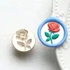 Nueva Serie de Plantas y Flores en Relieve Sello de Cera Sello de Metal Cabeza Rosa Diente de León Tulipán Diario Cabeza de Cobre