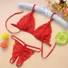 Pijama Sexy de Três Peças com Suspensório Costas Abertas para Tamanhos Grandes com Alças Calcinha Aberta Transparente Lingerie Sexy
