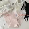 Calcinhas Triângulo Seamless de Seda Gelada com Sensação Zero, Invisíveis 10A Antibacterianas, Renda Sexy de Alto Valor para Meninas Doces e Puras