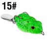 Rana Trueno de Viento Tailandés Nueva Rana Sapo 3 cm/4,3 g Grande 16 Colores Remoto Rana Trueno Rana Negra Borde Transversal