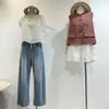 Cloud Holiday Lino 100% Atado Elástico Camisa Muñeca Mujer Verano Nuevo Holgado Manga Abullonada Top Camisa Manga Corta