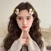 Pinza para el Cabello de Flor Tejida con Hilo Melard para Mujer, Pinza de Lazo para Frente y Flequillo Lateral, Pinza de Pato para el Cabello de Niños