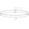 Nuevo Producto de Amazon Pulsera de Doble Capa de 26 Letras Acero Inoxidable Cuentas de Mijo Oro de 14K Moda para Mujer Versátil Joyería para Mano