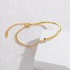 Pulsera sencilla de acero inoxidable con circonitas cosidas para mujer, diseño de nicho INS, pulsera de moda OL para mujer, de alta calidad, en stock