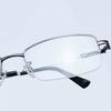 Tienda de gafas venta rápida aleación de memoria montura grande para hombre montura de gafas de negocio al por mayor cuadrada media montura presbicia miopía Buda