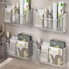 Estante de Almacenamiento Montado en la Pared para el Interior de las Puertas de Gabinetes de Cocina, Caja de Almacenamiento para Film Transparente, Cesta Colgante Detrás de la Puerta del Gabinete, Estante de Almacenamiento