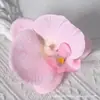 Pétalas de cabeça de flor phalaenopsis de filme artificial acessórios de flor artificial adorno de cabeça grampo de cabelo diy feito à mão decoração de casamento