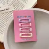 Pasador de Pelo con Lazo Rosa Pasador para la Parte Trasera de la Cabeza de Mujer Pinza para el Flequillo Pinza de Una Palabra 2024 Nuevo Pinza Lateral Tocado