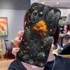 Adecuado para funda de teléfono Samsung S25Ultra, cubierta protectora A57, S24 árboles del bosque TPU hoja de arce, S26PLUS hojas caídas
