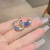 Pendientes de Aro de Lujo Frescos y Ligeros con Pedrería Elegantes para Eventos Sociales, Adelgazantes para Rostro Redondo, Pendientes de Aro Simples de Alta Gama para Mujer
