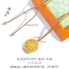 Colar com Pingente Bússola Oito Tesouros Cor Dourado Areia Vietnamita de Longa Duração com Símbolo da Sorte Disco Vazado para Corrente de Suéter Feminino