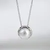 Colar feminino original de designer novo em prata 925 esterlina, temperamento elegante, pingente de pérola de água doce, corrente para clavícula, atacado