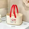 Cesta de higiene pessoal Hello Kitty, cesta de armazenamento de banheiro portátil, grande capacidade, com drenagem, para uso no chuveiro, dormitório ou em uma mesa
