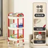 Carrito de cocina con estante de almacenamiento, de pie, para uso doméstico en el baño, organizador multicapa para dormitorio, snacks de bebé y artículos varios