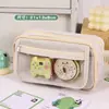 Estojo Multifuncional Transparente Estojo Panda de Nove Camadas Ins Aparência Sofisticada Masculino e Feminino Estudantes do Ensino Fundamental Estojo Bolsa Caixa de Papelaria