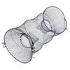 Jaula Plegable para Cangrejos con Ojos Grandes, Jaula de Resorte, Jaula Redonda Negra Telescópica para Peces y Cangrejos, Red para Langostas, Jaula de Pesca Nudada de 6 Hilos
