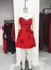 Ropa de Mujer para Comercio Exterior Europeo y Americano con Decoración Floral Tridimensional, Vestido de Vendaje Ajustado sin Tirantes, Elegante Vestido Corto para Boda y Fiesta