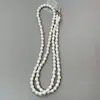 Ins Cadena de Perlas de Lujo Ligero Avanzado Clip para Teléfono Móvil Correa Universal Cadena Larga Cruzada para Colgar en el Cuello de Cámara CCD para Mujeres