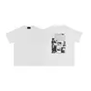 Retrato de Jornal Retro Americano Manga Curta ERD Costas Estampa de Poster Preto e Branco T-shirt Unisex Casal Solta 100% Algodão