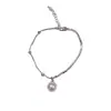 Pulsera de moda elegante estilo coreano, simple, con costura de punto de diamante y perla, para mujer, personalidad, lujo ligero, de alta gama, versátil, pulsera al por mayor