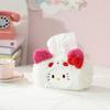 Funda de Pañuelos de Peluche Kuromi Melody Caricatura Linda Decoración de Escritorio para el Hogar Caja de Pañuelos Caja de Pañuelos para Niñas