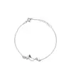 Set de Collar y Pulsera de Plata de Ley S925 Compañero de Estrellas y Luna, Estilo Femenino de Lujo Ligero, Joyería de Plata de Nicho Estilo Hada para el Día de San Valentín Venta al por Mayor