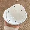 Belleza atemporal - Set de vajilla de cerámica con lunares de alta estética para uso doméstico, tazón para yogur, plato para ensalada, combinación de tazón y plato para una persona