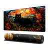 Gato Preto e Branco Mouse Pad Grande Desenho Animado Fofo Borracha Antiderrapante Mouse Pad Extra Grande Tapete de Mesa Design Personalizado