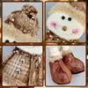 Nuevo Adorno Navideño Retro Tela de Cuadros Pequeños Copos de Nieve Elástica Muñeca Hotel Bar Centro Comercial Decoración Arreglo Adorno