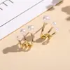 Nuevos pendientes sencillos de Corea del Sur con forma de pata de perla, pendientes elegantes de lujo con diseño de nicho de alta gama para mujeres, venta al por mayor